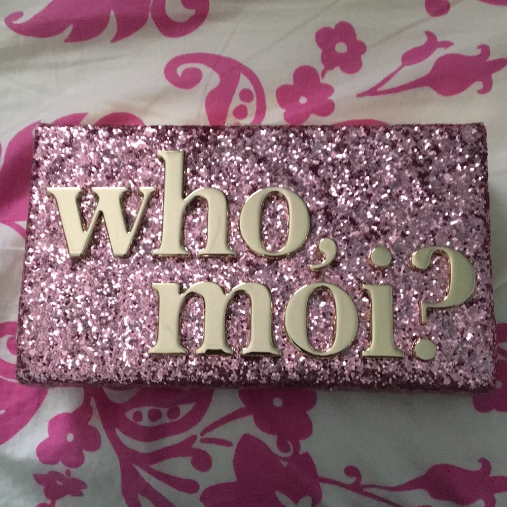 NWOT Pink glitter Kate Spade clutch/bag